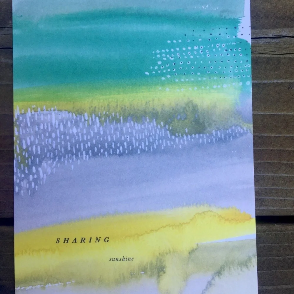 Anthropologie Mini Art Prints Original Abstract Artwork Postcards , SET OF 3